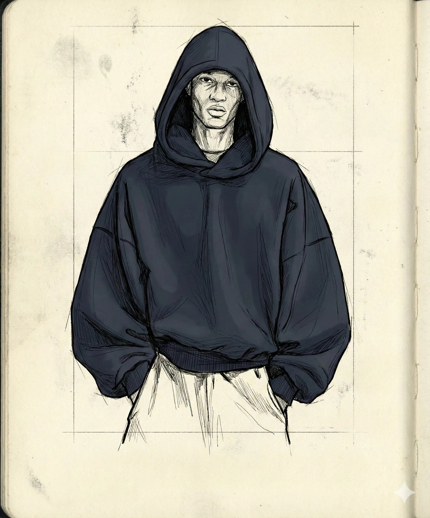 BLACK CROSSVEIL Oversized HOODIE