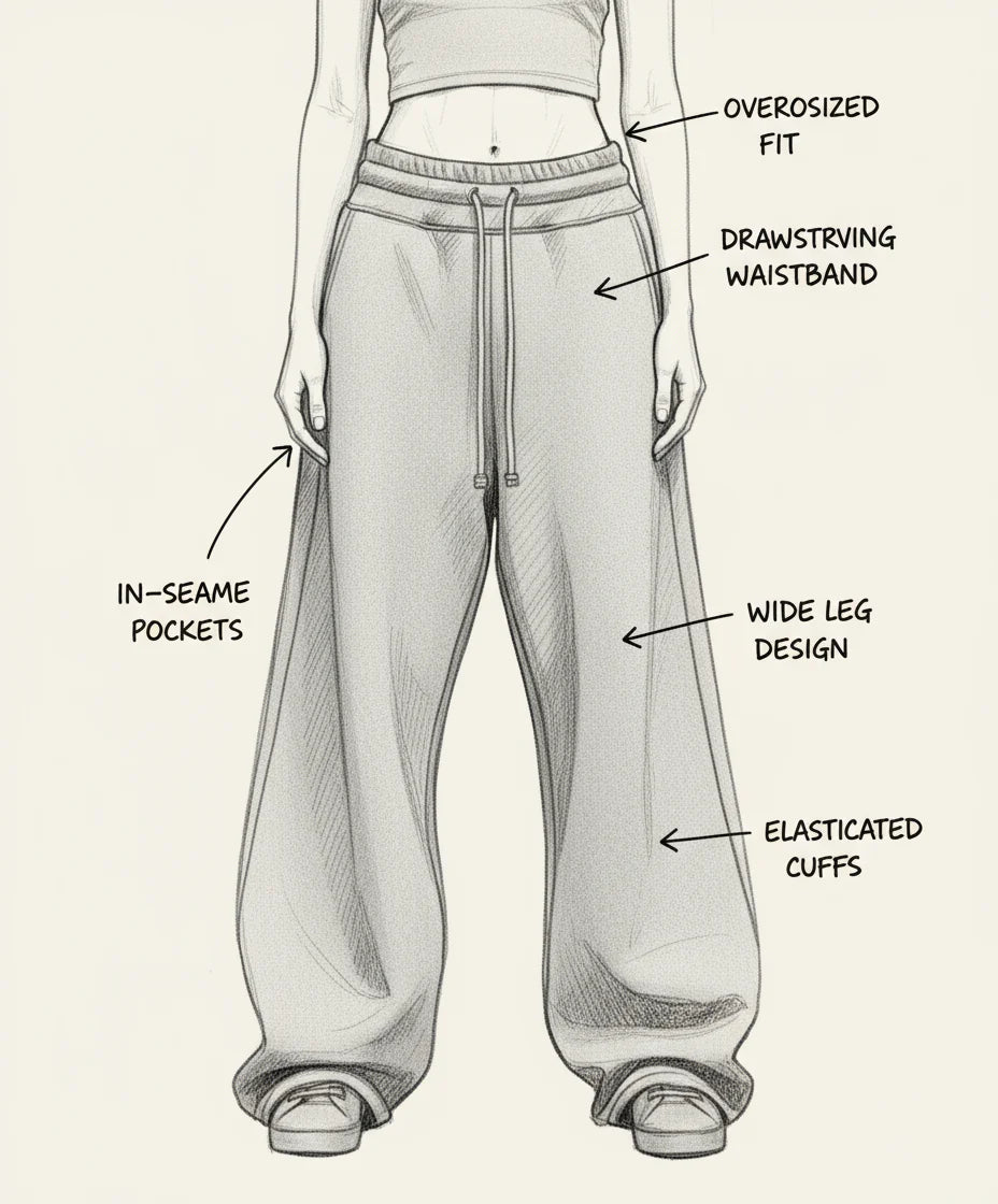 White Baggy joggers pant V5