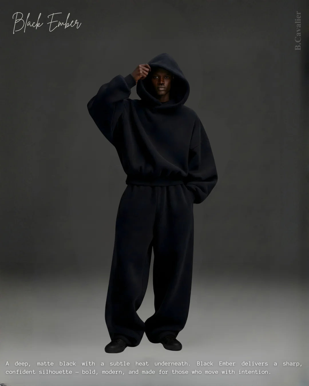 BLACK CROSSVEIL Oversized HOODIE