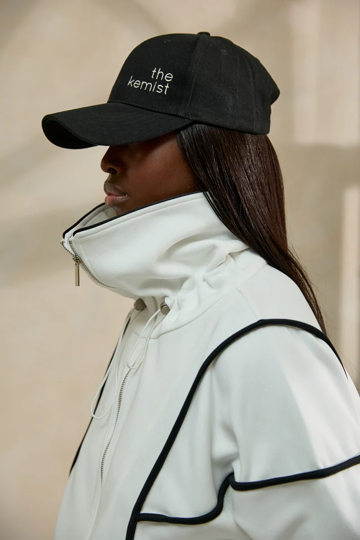 ZIPPED TRACKSUIT TOP IN WHITE